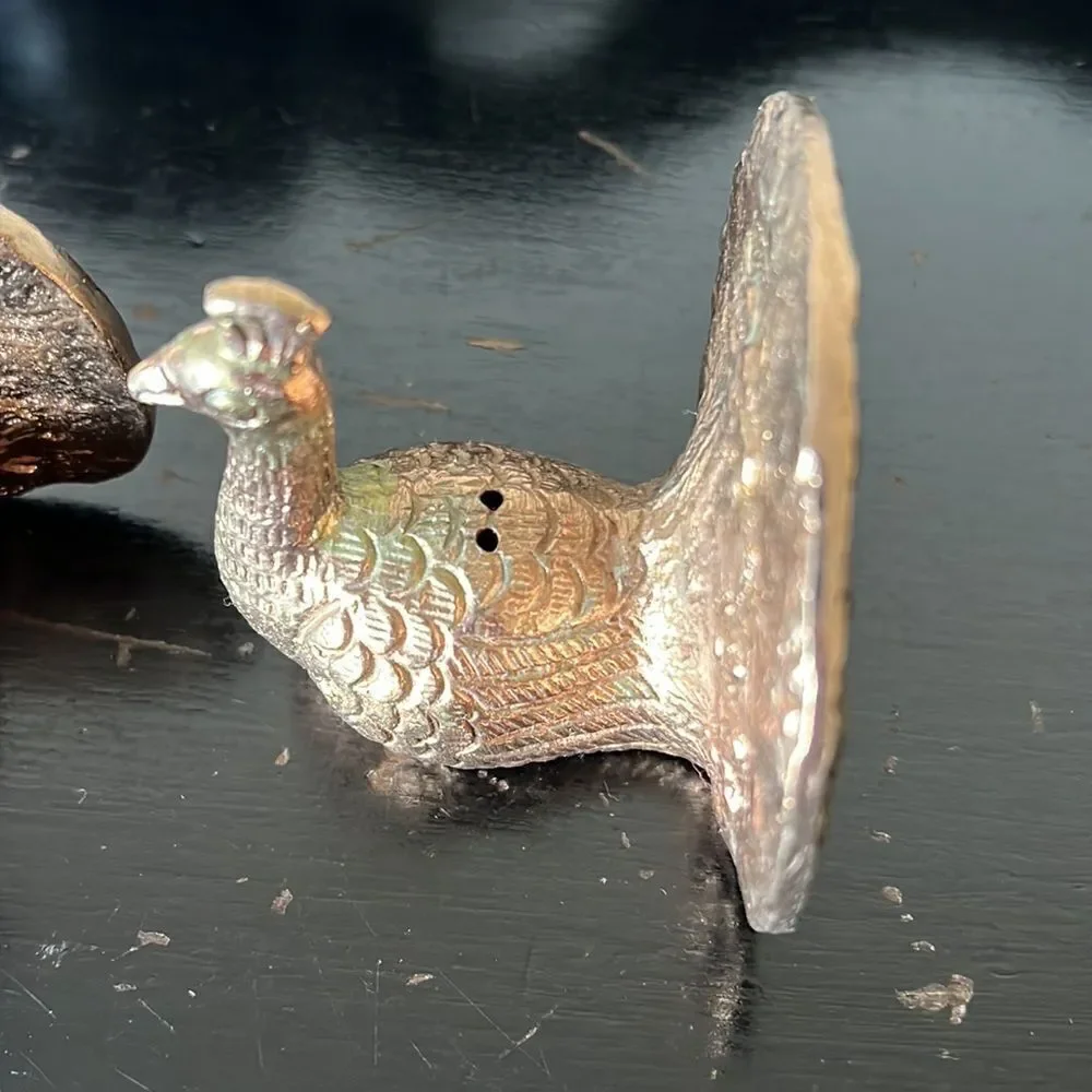 Pottery Barn Peacock Salt and Pepper Shakers